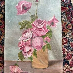 Floral Art  picture with Pink Roses